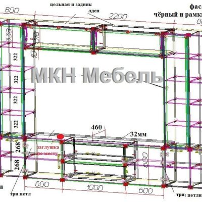проект стенка под ТВ