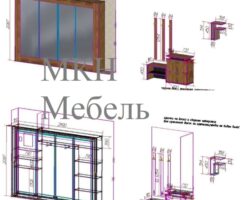 проект прихожей со шкафом купе