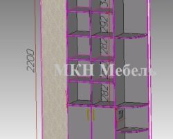 Проект мебель 0576 стеллаж наполнение