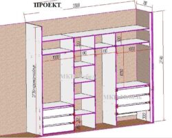 Проект Шкаф купе на заказ в чёрном от МКН Мебель