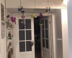 Прихожая Белый глянец антресоль над дверью на заказ от МКН Мебель