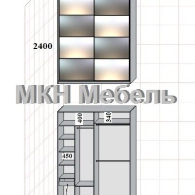 проект графитовый шкаф купе