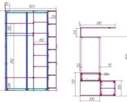 Проект наполнение прихожая и встроенный шкаф купе Эггер на заказ от МКН Мебель