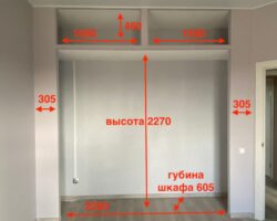 Встроенный шкаф купе ниша фото с замера