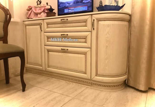 Комод тумба для телевизора в классическом стиле массив дерева от МКН Мебель