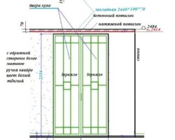 Размеры Подвесные межкомнатные двери купе МКН Мебель