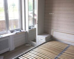 Спальный гарнитур шкаф кровать и тумба на заказ МКН Мебель