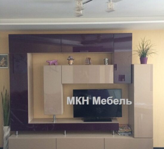 Стенка для телевизора в гостиную на заказ Фаргал от МКН Мебель