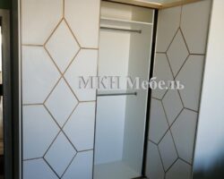 Угловой шкаф купе с зеркалом на заказ МКН Мебель