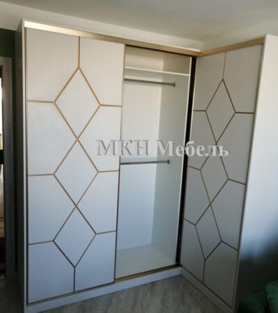 Угловой шкаф купе с зеркалом на заказ МКН Мебель