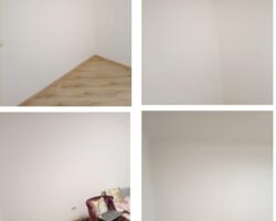 Фото замер угловой шкаф с матовыми стёклами и консолью
