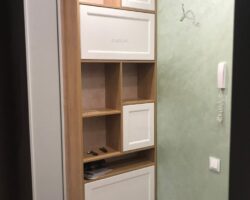 Шкаф стеллаж в прихожую для коммуникаций МКН Мебель